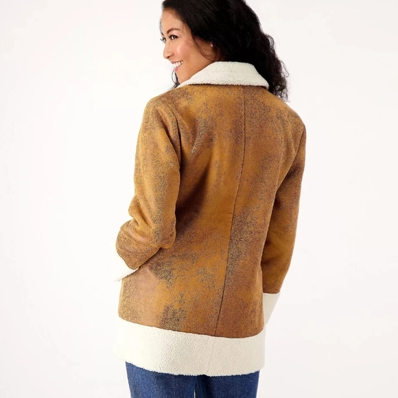 Candace Cameron Bure Sherpa Lined Peacoat, NWOT - Picture 2 of 15